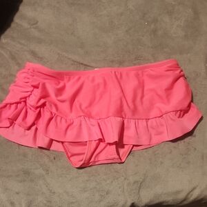 Pink Ruffled Swim Skirt